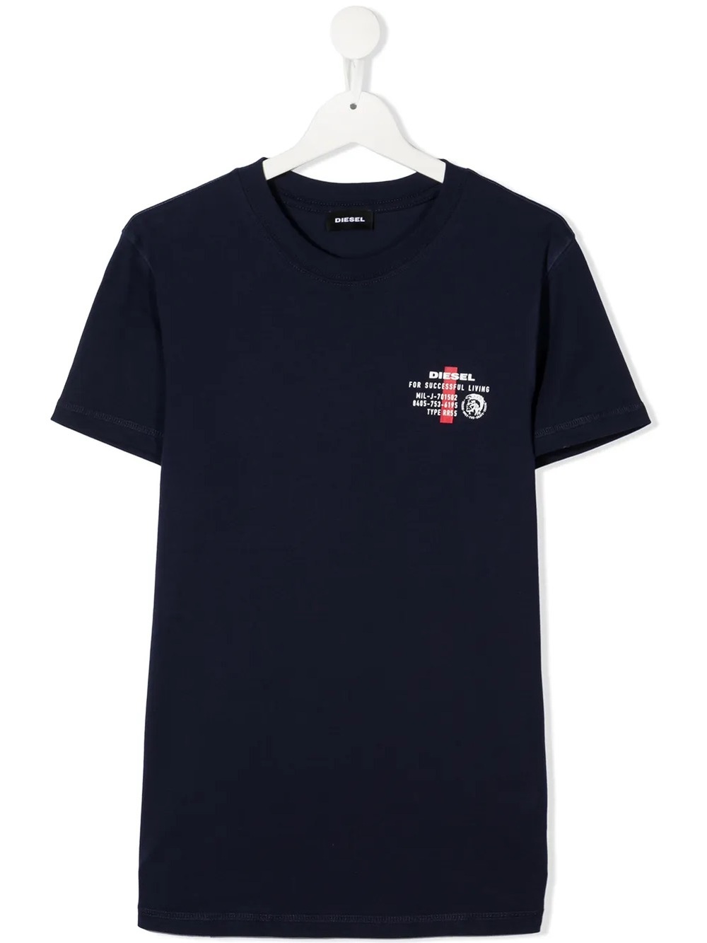 Diesel Navy Tee with Logo Chest Graphic Size 16